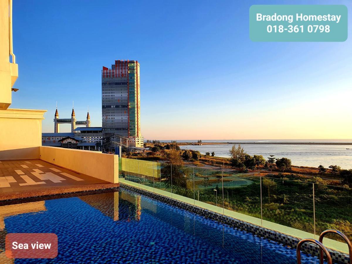 Bradong Homestay - Musllm Only, 3 Queen Bedrooms, Seaview, Infinity Pool, Gym, Near Drawbridge & Ktcc Mall Kuala Terengganu Extérieur photo